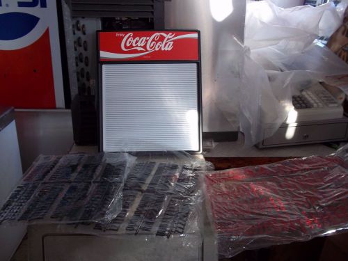 New! Coca-Cola Countertop Menu Message Board Sign w/3 sets of Letters &amp; Numbers!