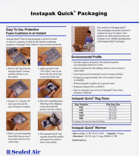 Instapak quick bags #10 - 240 bags - bulk 15 x 18&#034; for sale
