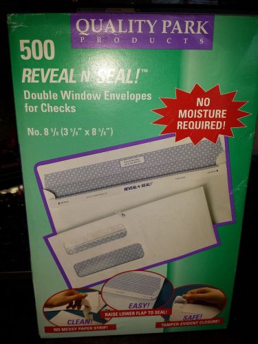 Quality Park Reveal-N-Seal Double Window Envelope, 3.6&#034; x 8.6&#034; 500ct #3-7