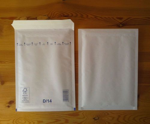 25 pcs dvd 175 x 265 mm  D/14 Bubble Mailers Envelopes Bags white