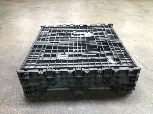 Plastic container bins stackable storage bulk buckhorn used pallets-48x45x34&#034; for sale