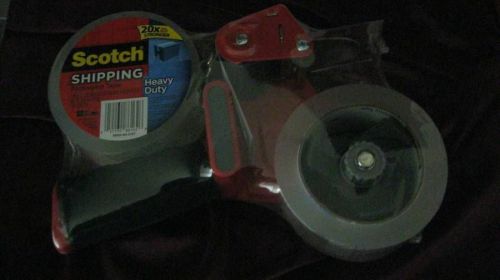 Scotch Metal Tape Gun Dispenser New Commercial Side Loader 2&#034; Wide 2 Rolls Tape