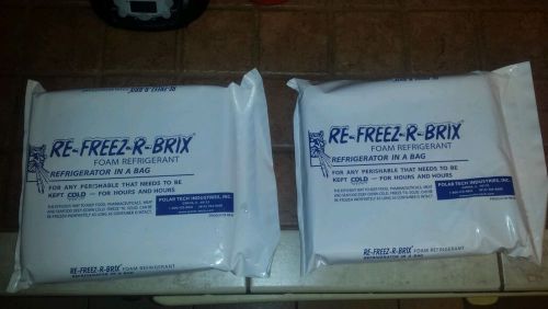 Lot of 4 Re-Freez-R-Brix Foam Refrigerant Pack  9&#034; Length x 9&#034; Width x 1-
