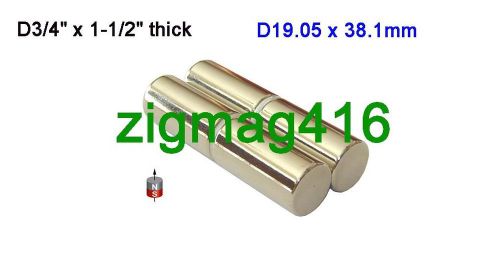 12 pcs of  n52 d3/4&#034;dia x 1-1/2&#034; neodymium cylinder magnets for sale