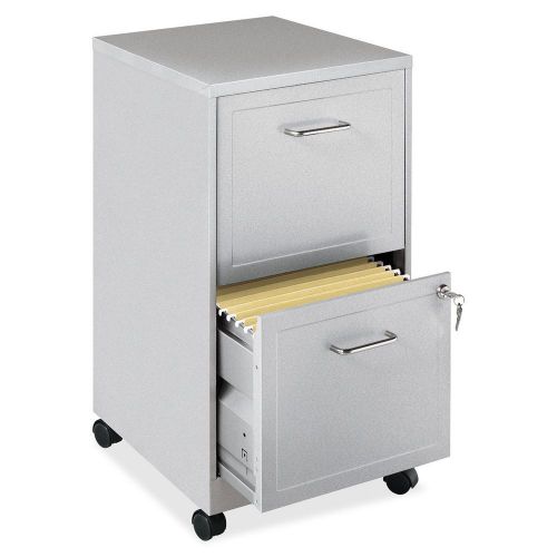File Cabinet Silver 2 Drawer Paper Filing Office Home Lock Storage Organizer Box