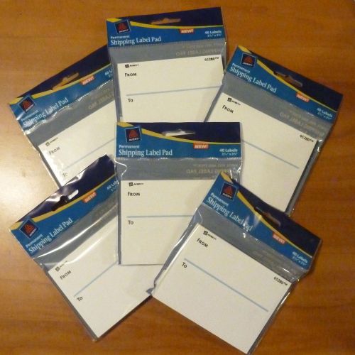 WHOLESALE LOT OF *6 PACKS* AVERY TO FROM SHIPPING LABELS LABEL PADS 45280