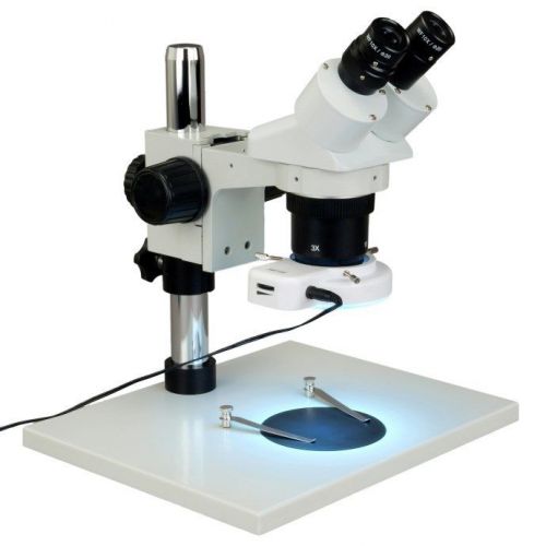 10X-20X-30X-60X Stereo Binocular Microscope+144 LED Light PCB Quality Control