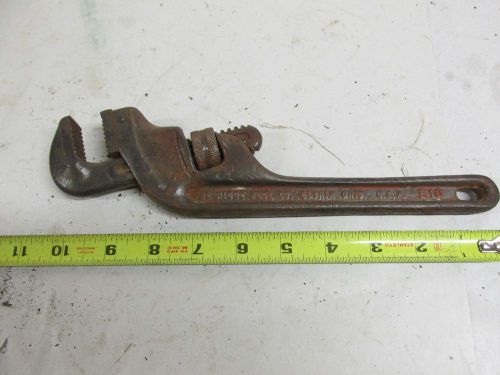 Rigid E10 pipe wrench, 10 in.,angle head,good teeth