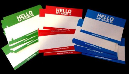 50 OTR &#034;HELLO MY NAME IS&#034; NAME TAGS LABELS BADGES STICKERS PEEL STICK