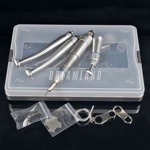 Nsk style 1 kit dental push button high &amp; low speed handpiece kit 4 hole for sale