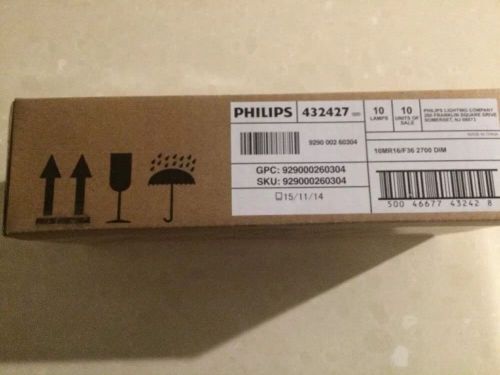 Philips 10MR16/F36 2700 DIM LED replacement bulb 10 pcs