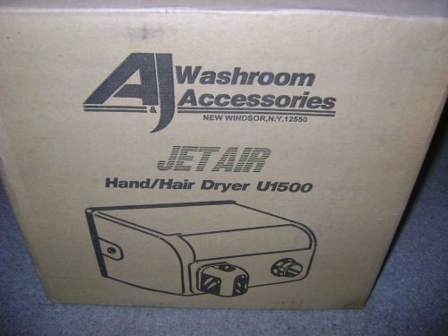 AJ Washroom Accessories Jet Air Hand/Hair Dryer U1500
