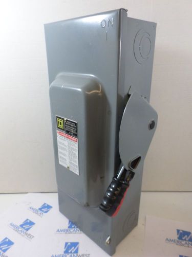 1 Used Square D H223N  100 amp 240 volt 2 pole safety switch  Nema 1 Fusible