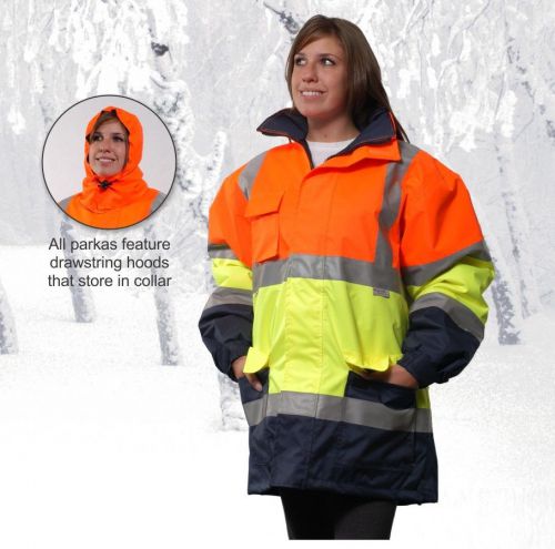 Safety jacket - dicke safety products j5200  parka +plus sizes for sale
