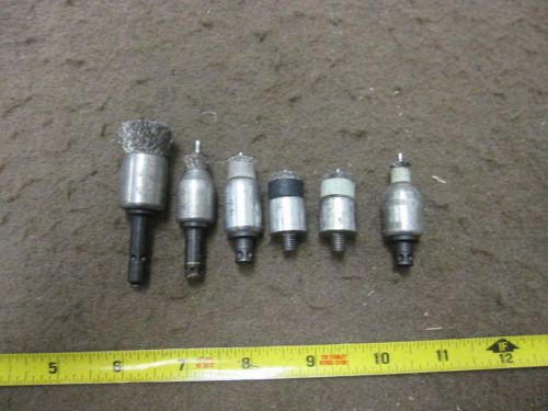 6 PC LOT PILOTED BONDED WIRE BRUSH  AIRCRAFT  GREAT SHAPE