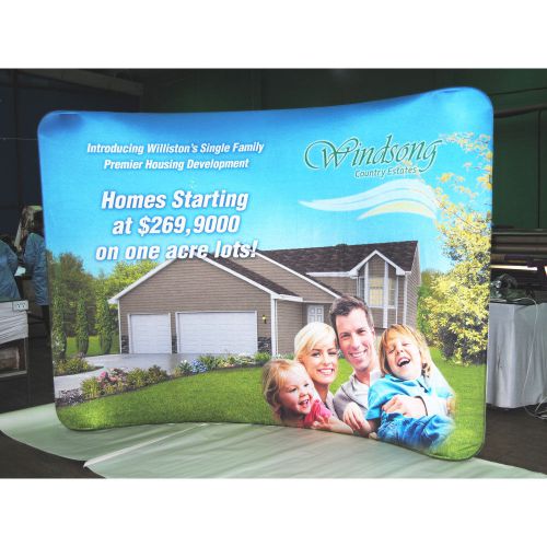 10ft Curved Fabric Display Wall (Graphics and Frame Included) Single Sided