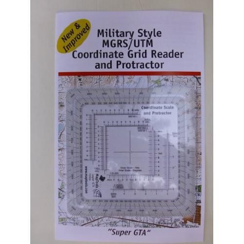Improved military utm/mgrs reader &amp; protractor &#034;super gta&#034; new for sale