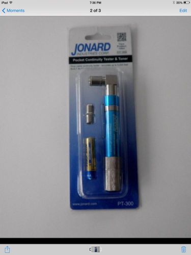 NEW Jonard PT-300 Pocket Continuity Tester &amp; Toner Drop Cable Continuity Tester