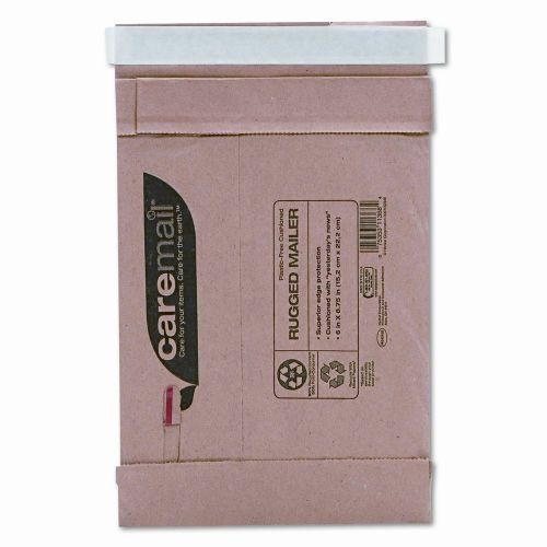 Duck® Caremail Rugged Padded Mailer, Side Seam, 6 x 8 3/4, Light Brown, 25/pack