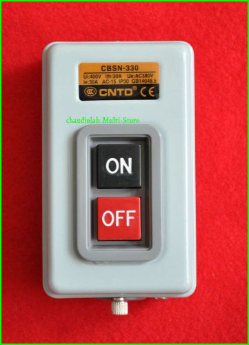 CNTO HQ Power Pushbutton Switch 3.7kW 30A 3P CBSN-330 #221