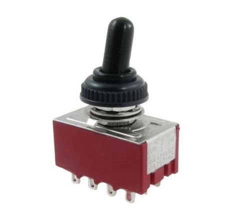 AC 250V 2A 125V 6A on/off/on 4PDT Toggle Switch with Waterproof Boot