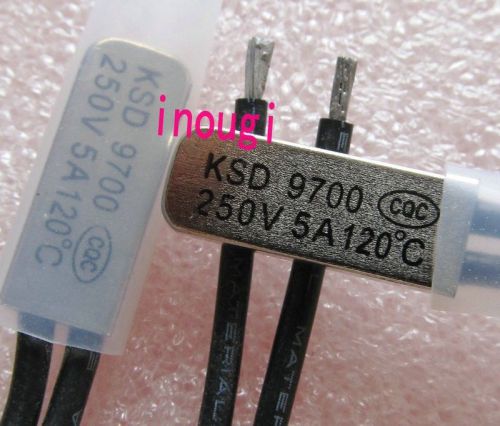 3 pcs KSD 9700 120?C 250V 5A Thermostat Temperature BiMetal Switch NC Close New