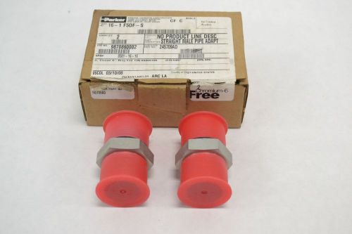 LOT 2 PARKER 16-1 F50F-S STRAIGHT MALE ADAPTER FITTING STAINLESS 1IN NPT B275325