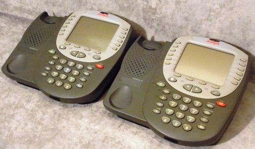 2 AVAYA 4620SW IP VOIP OFFICE PHONES WITH BASES AND NO HANDSETS