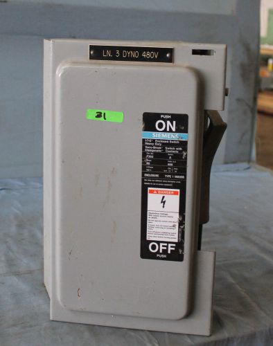 Siemens ITE indoor Vacu Break safety switch 60 amp 600 volt  #F352 FREE SHIP