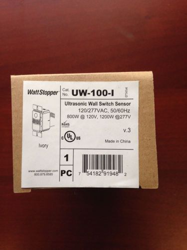 Wattstopper UW-100-I Ultrasonic Occupancy Sensor Switch, Ivory