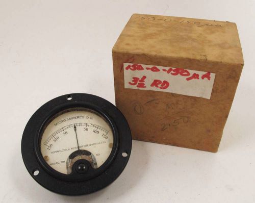 Weston Electrical Industrial Microamperes Gauge Model 301 Meter Analog 150
