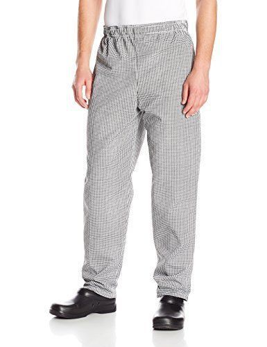 NEW Red Kap Chef Designs Mens Baggy Chef Pant  Black/White Check  3X-Large