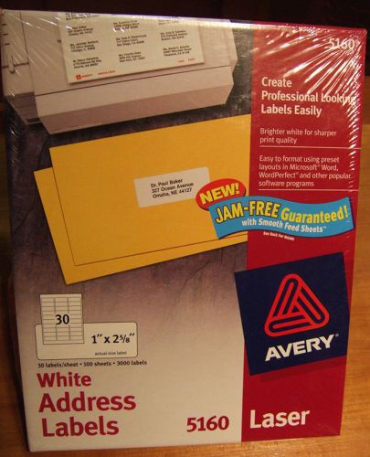 Avery 5160 white address labels for laser printer (1&#034; X 2 5/8&#034;)