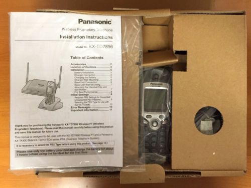 Panasonic KX-TD7896 Wireless Black Proprietary Telephone