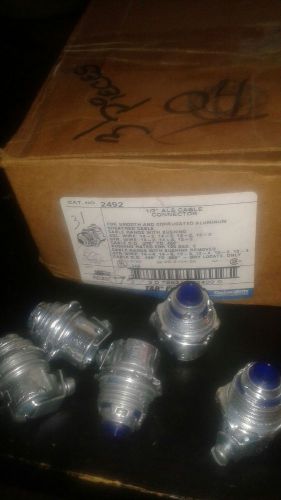 BOX OF   Thomas &amp; Betts  2492 INSULATED   1/2&#034; CABLE CONNECTORS / FITTINGS