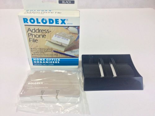 Rolodex Petite Black Open Tray CS300 Office Organizer Vintage 1991 USA NIB Made