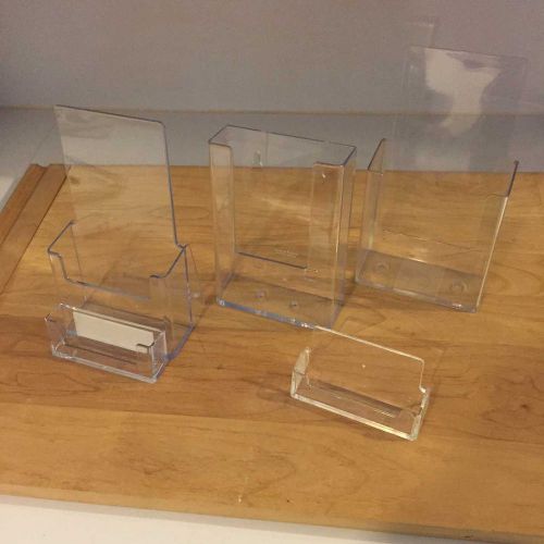 Clear Acrylic Brochure and Business Card Holders, C104, C104/WBC93, W104, WBC93