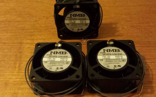 NMB 2412PS-12W-B30 115V-AC 50/60Hz, 1 Phase 4.5/4W Axial Fan NWOB - NEW!
