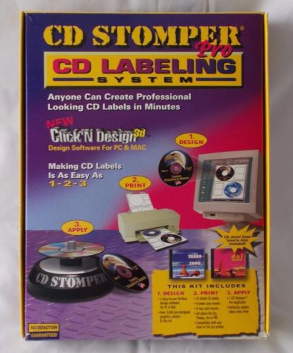 CD Stomper Pro CD/DVD Labeling System Labeler with Label Software Never Used