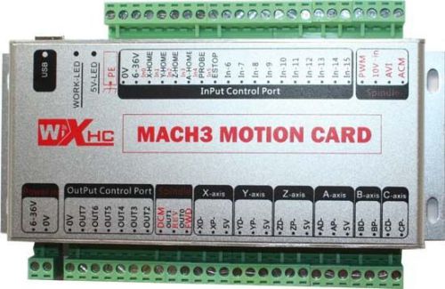 6 Axis Mach3 USB 400KHz CNC Motion Control Card Breakout Board A B C X Y Z Axis