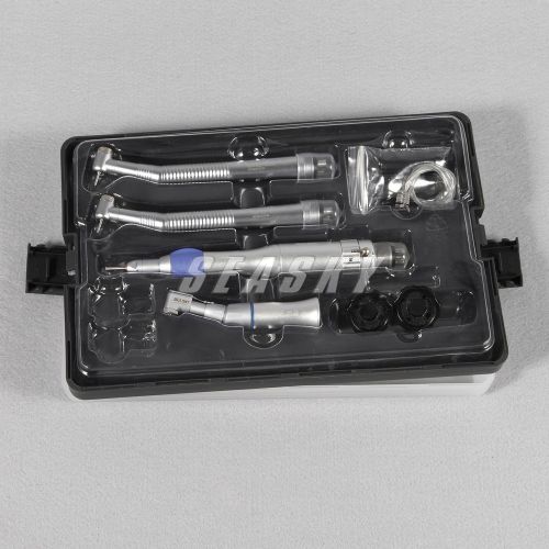 2x Dental High Speed Handpiece Turbine + Contra Angle Nosecone Motor Kit 4 Holes