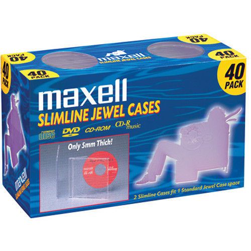 Maxell CD Slimline Cases 40 pack