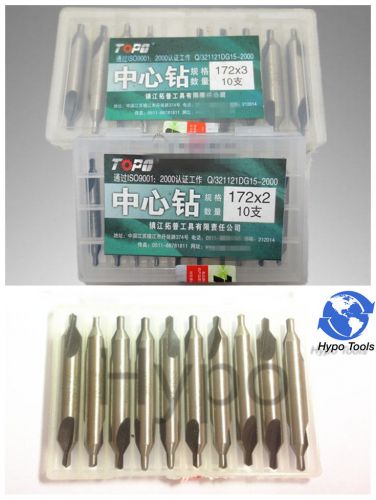 Set Of 10Pcs Ф2 - 40L With 10Pcs Ф3 - 50L  CENTER DRILL BIT For Metall Working