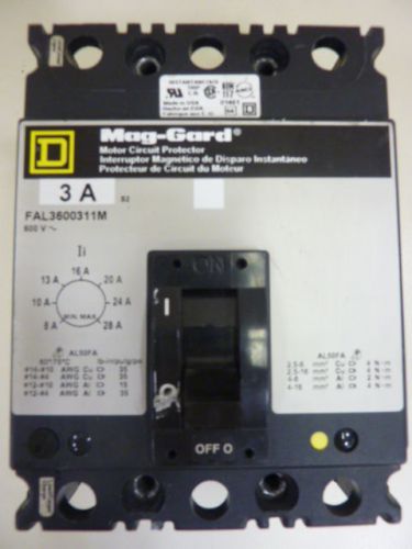 Square D 3 Amp Circuit Breakers FAL3600311M Used #46569