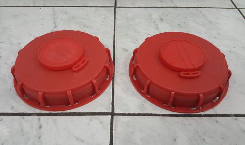2 schutz red ibc 6&#034; tote/sprayer tank cap/top/lid for 275/330 gal tote 31 ha1 for sale