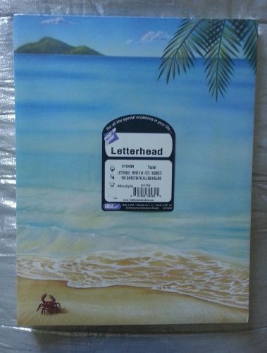 A4 Letterhead Stationary Paper 100 sheets Fun Tropical Beach Themed