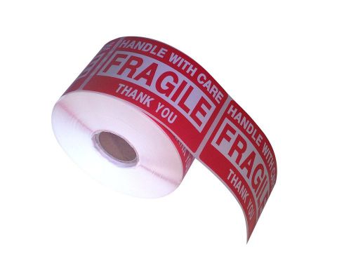 High Quality &#034;FRAGILE Handle With Care&#034; Shipping Labels - Peel &amp; Stick - 2&#034;x3...