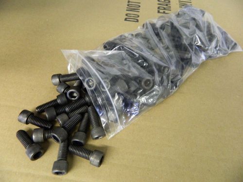 (100) socket head allen cap screws 3/8-16 x 1&#034; black shcs machine bolt for sale