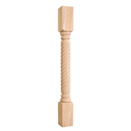 ONE- Wood Post with Rope Pattern (Island Leg)- 3-1/2&#034; x 3-1/2&#034; x 35-1/2&#034;