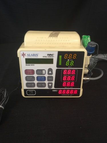 Alaris IVAC Vital Check Model 4415 Monitor, Oral Probe And BP Cord